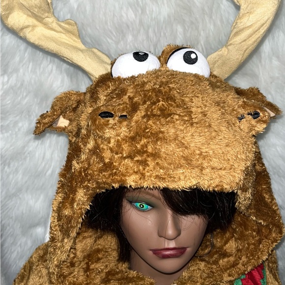🦌🚫SOLD🚫Jingle Bell Moose
Onesie Hooded Pajama Brown🦌 - Picture 6 of 8